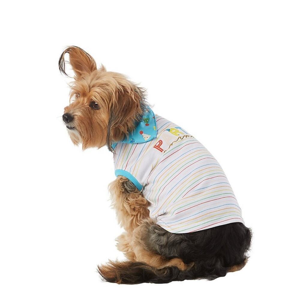 Top Paw® Birthday "Party Animal" Dog Tee &‎ Bandana Set - M
